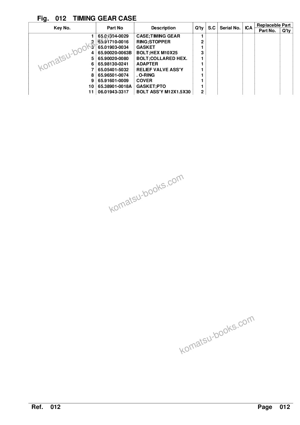 Komatsu DX140W Parts catalog cover Page 7 Komatsu DX140W Parts catalog cover Page 7