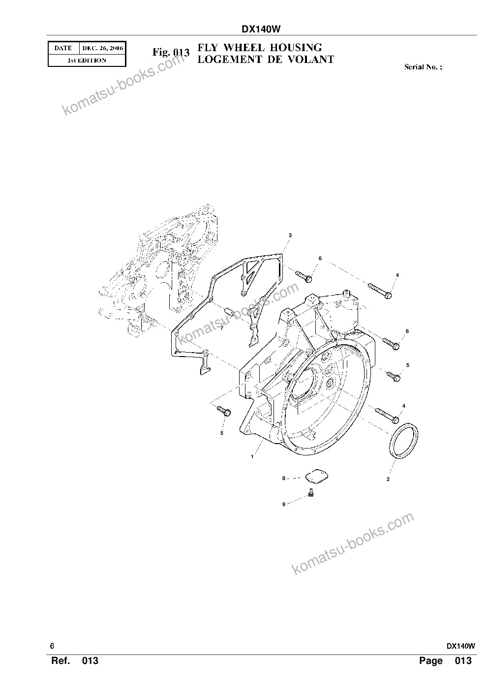 Komatsu DX140W Parts catalog cover Page 8 Komatsu DX140W Parts catalog cover Page 8
