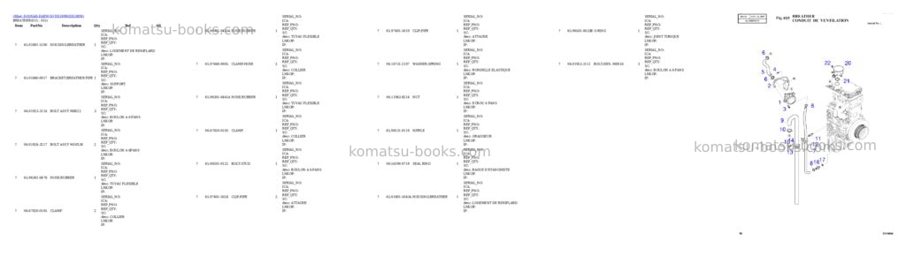 Komatsu DX190W Parts catalog cover Page 5 Komatsu DX190W Parts catalog cover Page 5