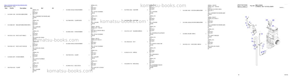 Komatsu DX210W Parts catalog cover Page 5 Komatsu DX210W Parts catalog cover Page 5
