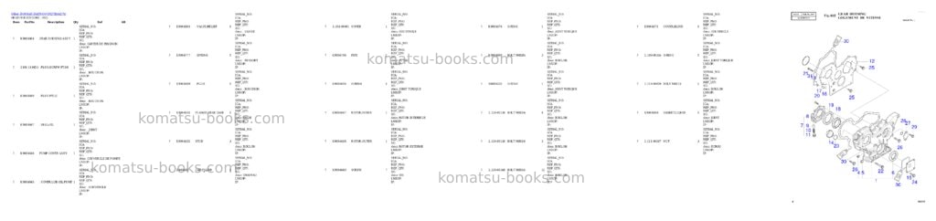 Komatsu DX27Z Parts catalog cover Page 2 Komatsu DX27Z Parts catalog cover Page 2