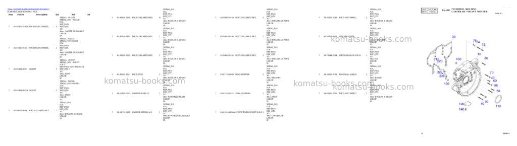 Komatsu DX300LC Parts catalog cover Page 3 Komatsu DX300LC Parts catalog cover Page 3