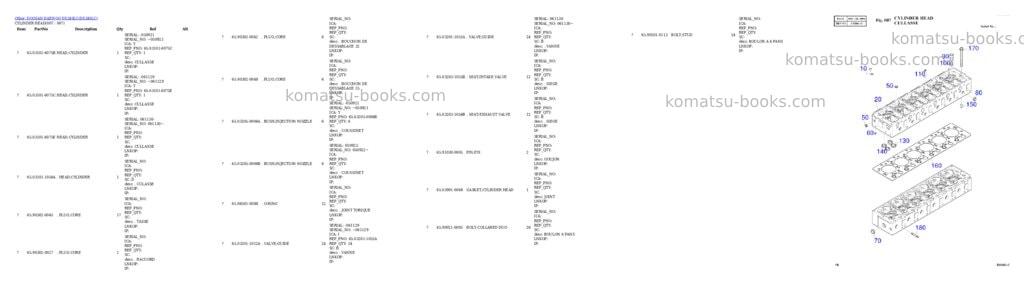 Komatsu DX340LC Parts catalog cover Komatsu DX340LC Parts catalog cover