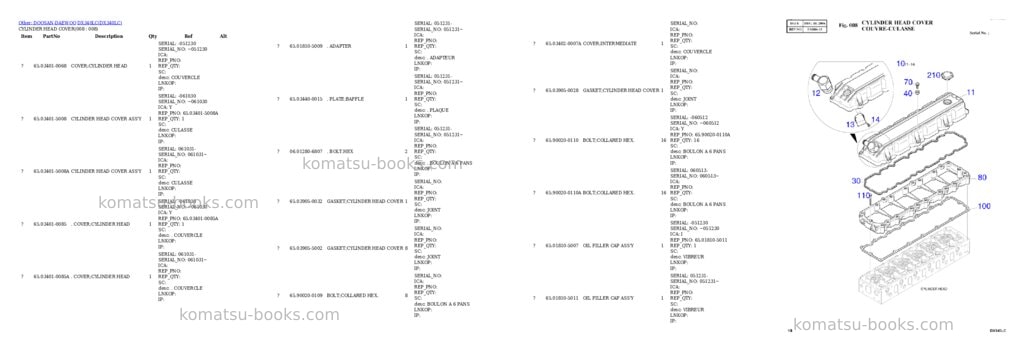 Komatsu DX340LC Parts catalog cover Page 2 Komatsu DX340LC Parts catalog cover Page 2
