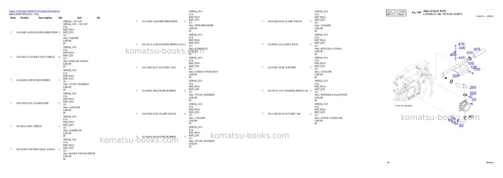 Komatsu DX340LC Parts catalog cover Page 5 Komatsu DX340LC Parts catalog cover Page 5
