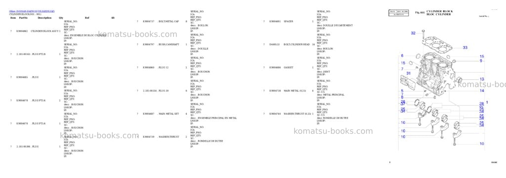 Komatsu DX35Z Parts catalog cover Komatsu DX35Z Parts catalog cover