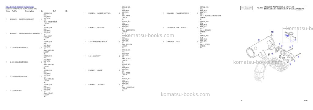 Komatsu DX35Z Parts catalog cover Page 6 Komatsu DX35Z Parts catalog cover Page 6