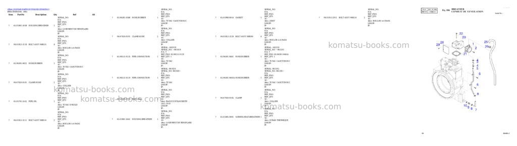 Komatsu DX420LC Parts catalog cover Page 4 Komatsu DX420LC Parts catalog cover Page 4