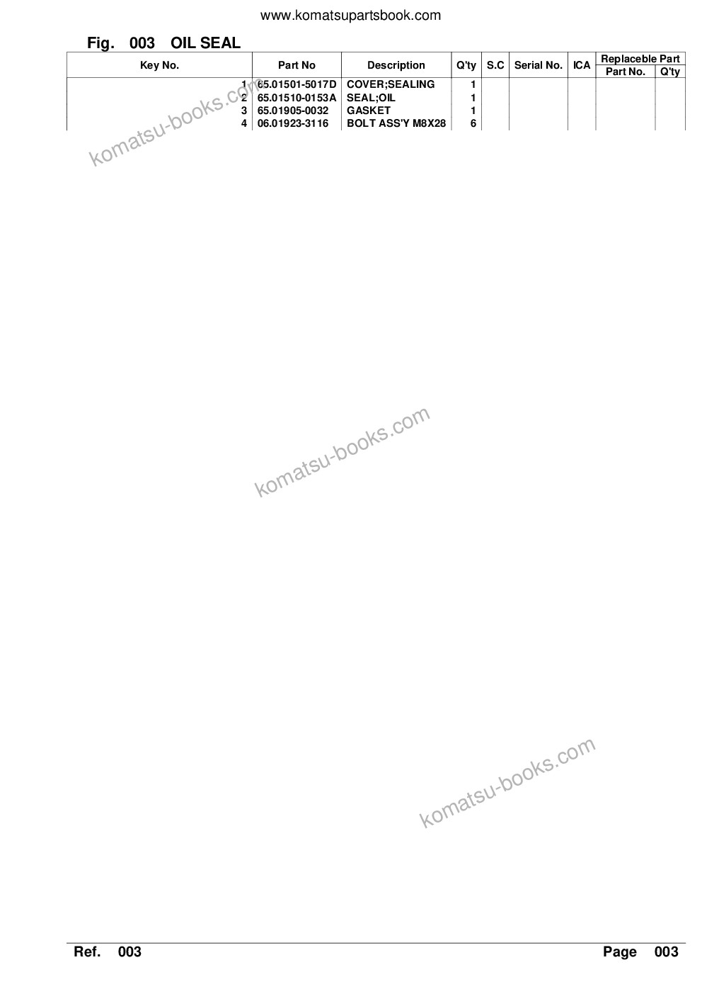 Komatsu DX480LC Parts catalog cover Page 10 Komatsu DX480LC Parts catalog cover Page 10