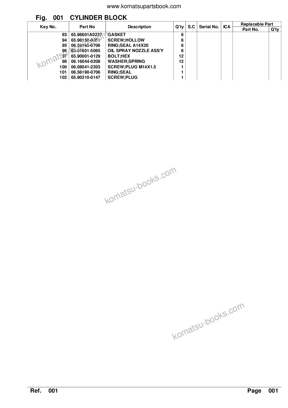 Komatsu DX480LC Parts catalog cover Page 6 Komatsu DX480LC Parts catalog cover Page 6