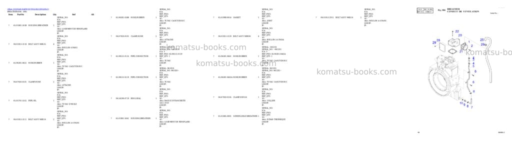 Komatsu DX520LC Parts catalog cover Page 4 Komatsu DX520LC Parts catalog cover Page 4