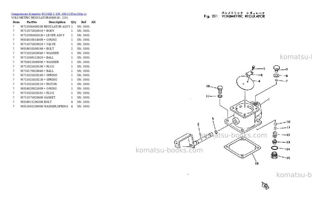 Komatsu ec105z-1 s/n 1001-up Parts catalog cover Page 10 Komatsu ec105z-1 s/n 1001-up Parts catalog cover Page 10