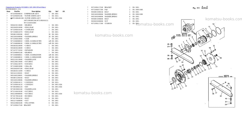 Komatsu ec105zs-1 s/n 1001-up Parts catalog cover Page 10