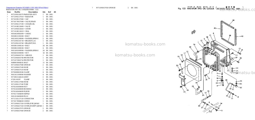 Komatsu ec105zs-1 s/n 1001-up Parts catalog cover Page 3
