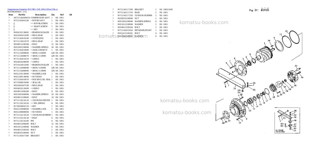 Komatsu ec170z-1 s/n 1001-up Parts catalog cover Page 10