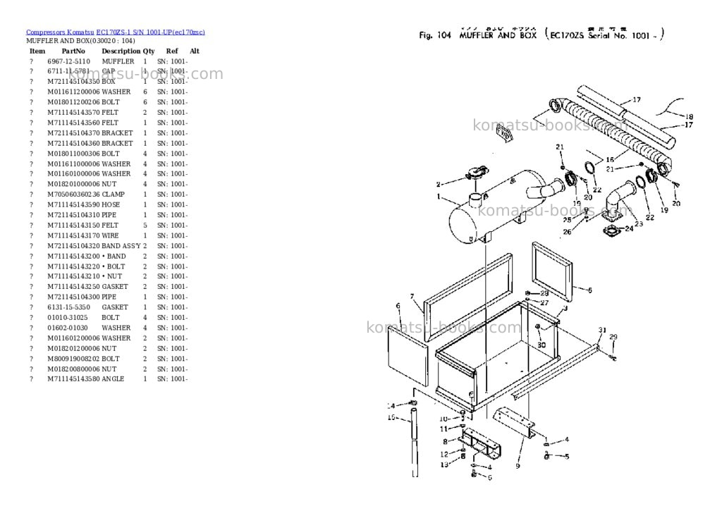 Komatsu ec170zs-1 s/n 1001-up Parts catalog cover Komatsu ec170zs-1 s/n 1001-up Parts catalog cover