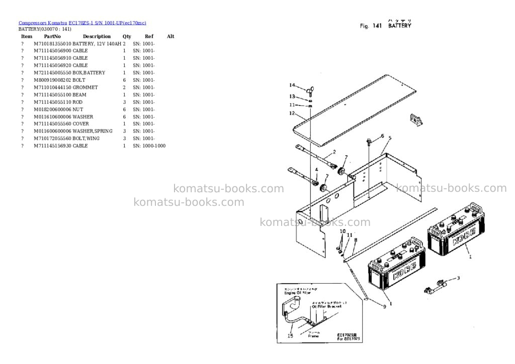 Komatsu ec170zs-1 s/n 1001-up Parts catalog cover Page 6 Komatsu ec170zs-1 s/n 1001-up Parts catalog cover Page 6