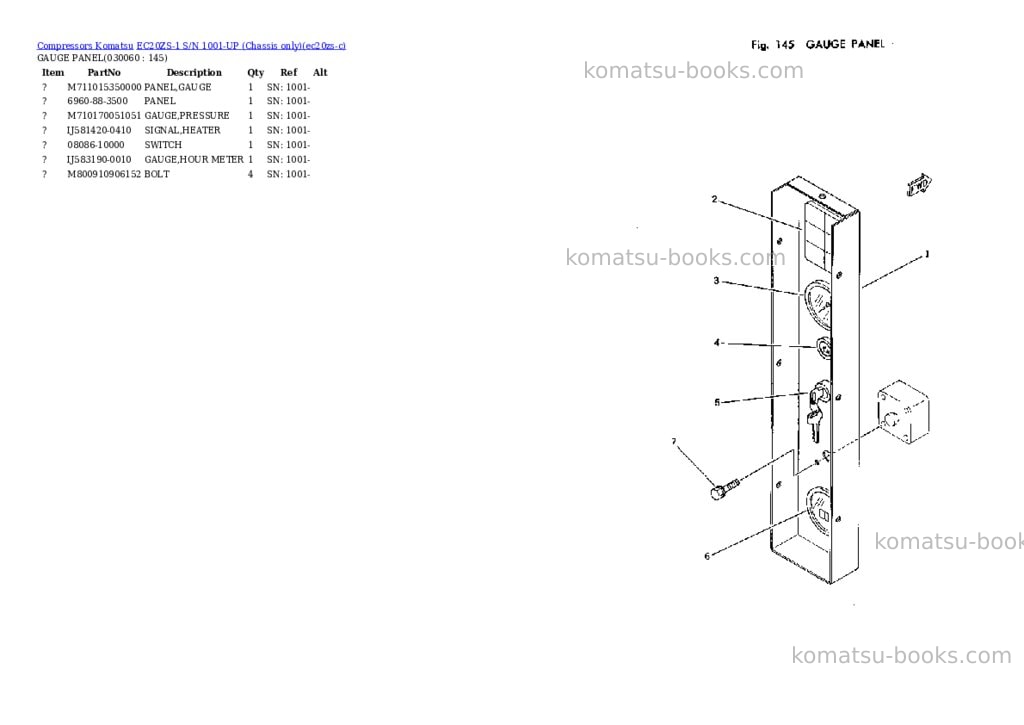 Komatsu EC20ZS-1 S/N 1001-UP (Chassis only) Parts catalog cover Page 5 Komatsu EC20ZS-1 S/N 1001-UP (Chassis only) Parts catalog cover Page 5