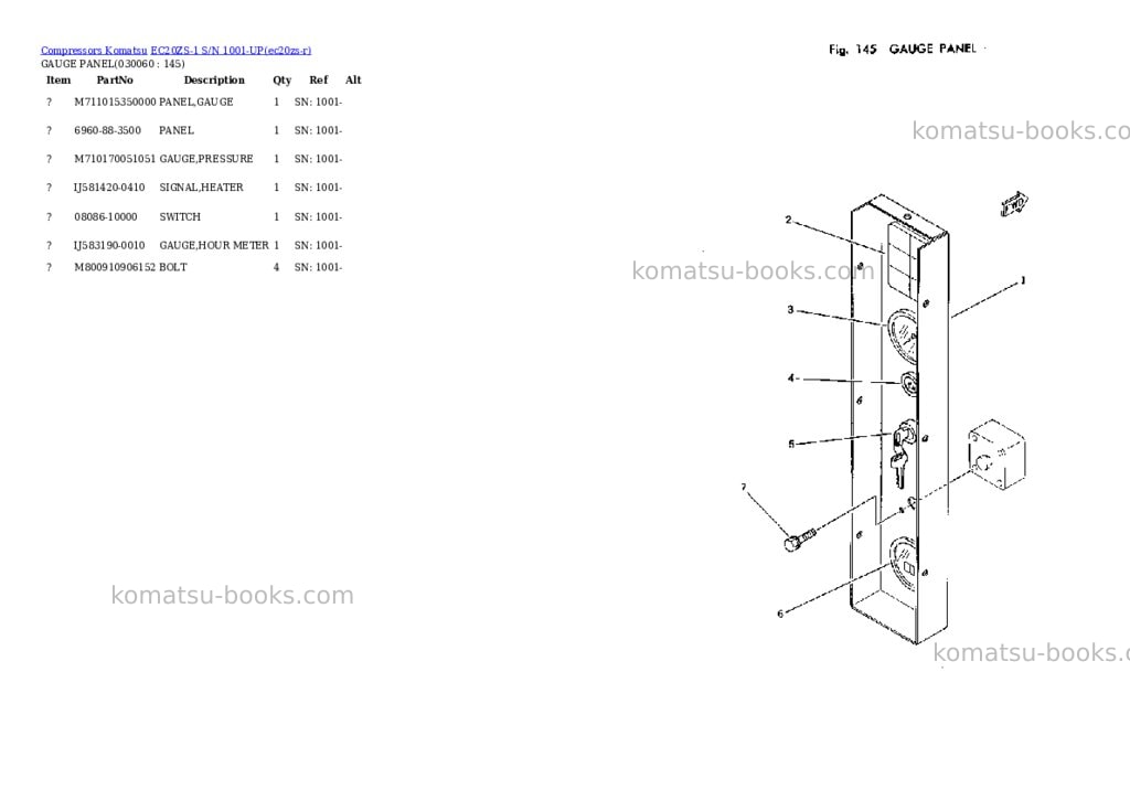 Komatsu ec20zs-1 s/n 1001-up chassis only Parts catalog cover Page 5