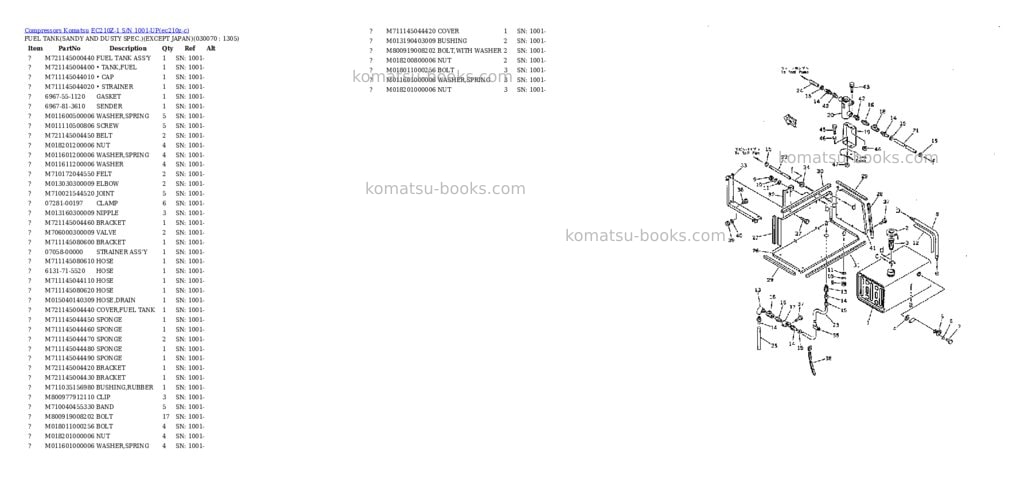 Komatsu ec210z-1 s/n 1001-up Parts catalog cover Page 6