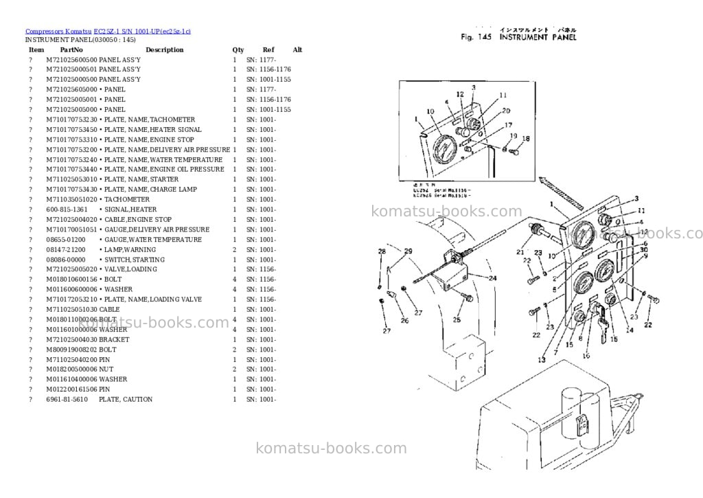 Komatsu EC25Z-1 S/N 1001-UP Parts catalog cover Page 4 Komatsu EC25Z-1 S/N 1001-UP Parts catalog cover Page 4