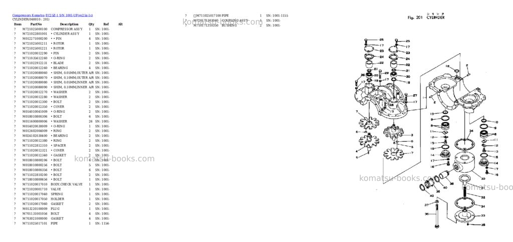 Komatsu EC25Z-1 S/N 1001-UP Parts catalog cover Page 6 Komatsu EC25Z-1 S/N 1001-UP Parts catalog cover Page 6