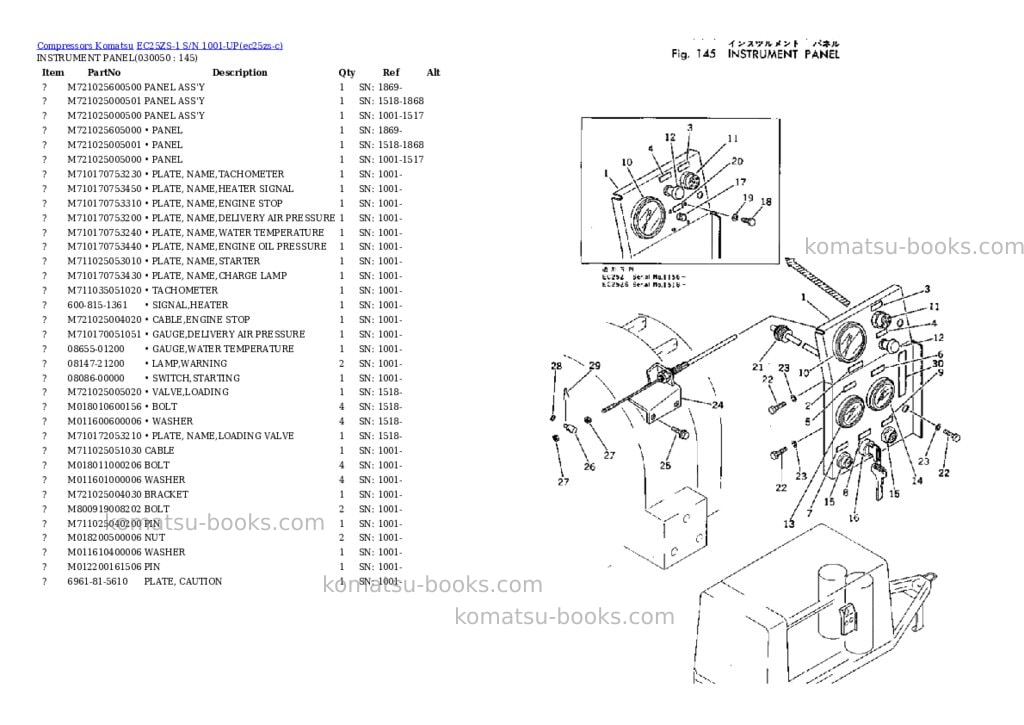 Komatsu EC25ZS-1 S/N 1001-UP Parts catalog cover Page 4 Komatsu EC25ZS-1 S/N 1001-UP Parts catalog cover Page 4