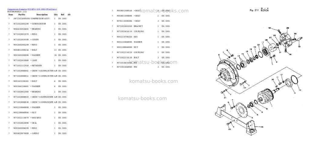 Komatsu ec25zs-1 s/n 1001-up Parts catalog cover Page 7 Komatsu ec25zs-1 s/n 1001-up Parts catalog cover Page 7