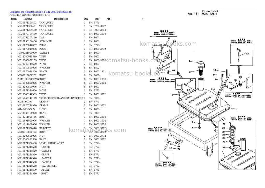 Komatsu ec35v-2 s/n 3001-up Parts catalog cover Page 8 Komatsu ec35v-2 s/n 3001-up Parts catalog cover Page 8