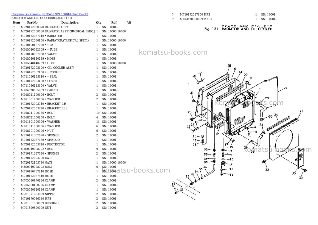 Komatsu ec35v-3 s/n 10001-up Parts catalog cover Page 2