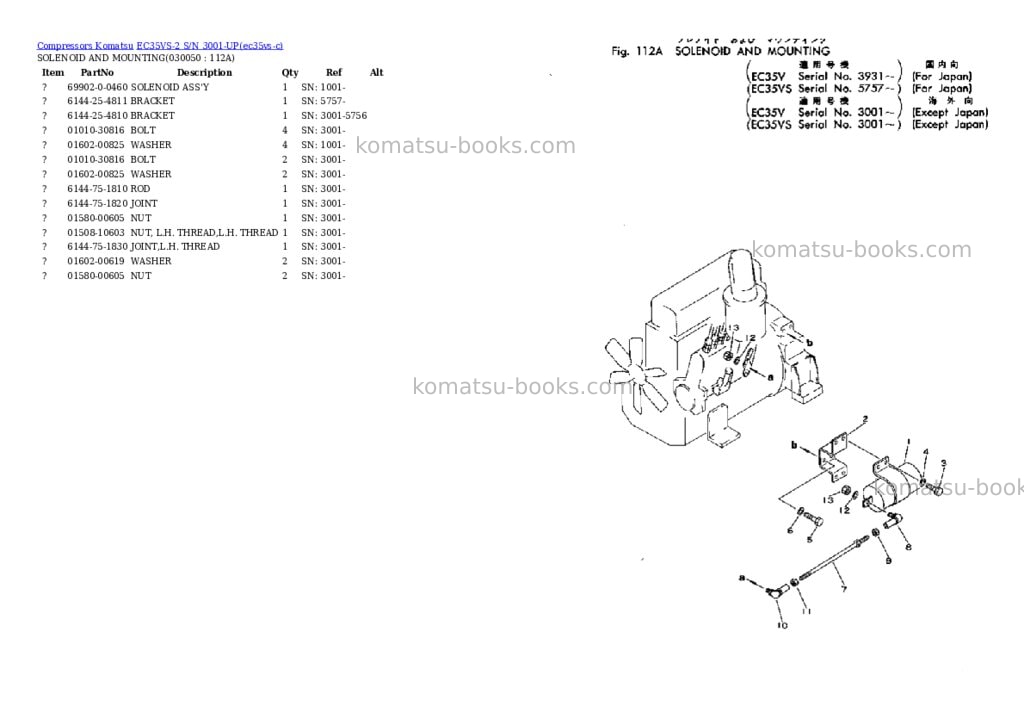 Komatsu ec35vs-2 s/n 3001-up Parts catalog cover Page 3
