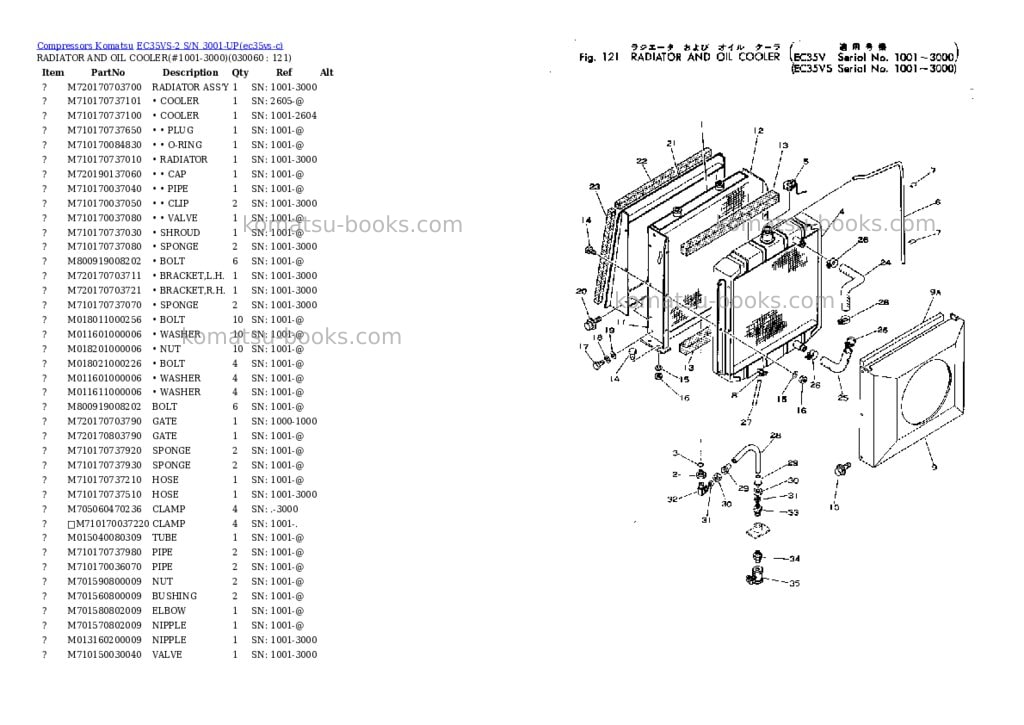 Komatsu ec35vs-2 s/n 3001-up Parts catalog cover Page 4