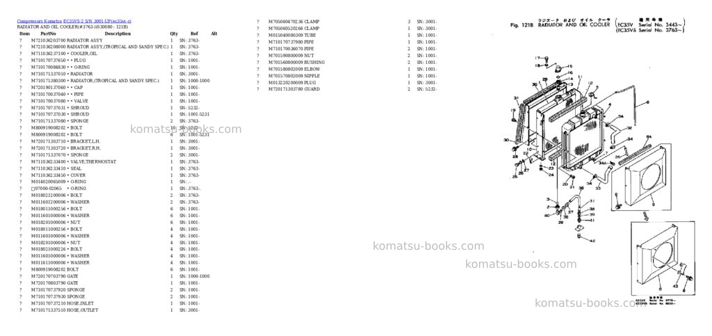 Komatsu ec35vs-2 s/n 3001-up Parts catalog cover Page 6