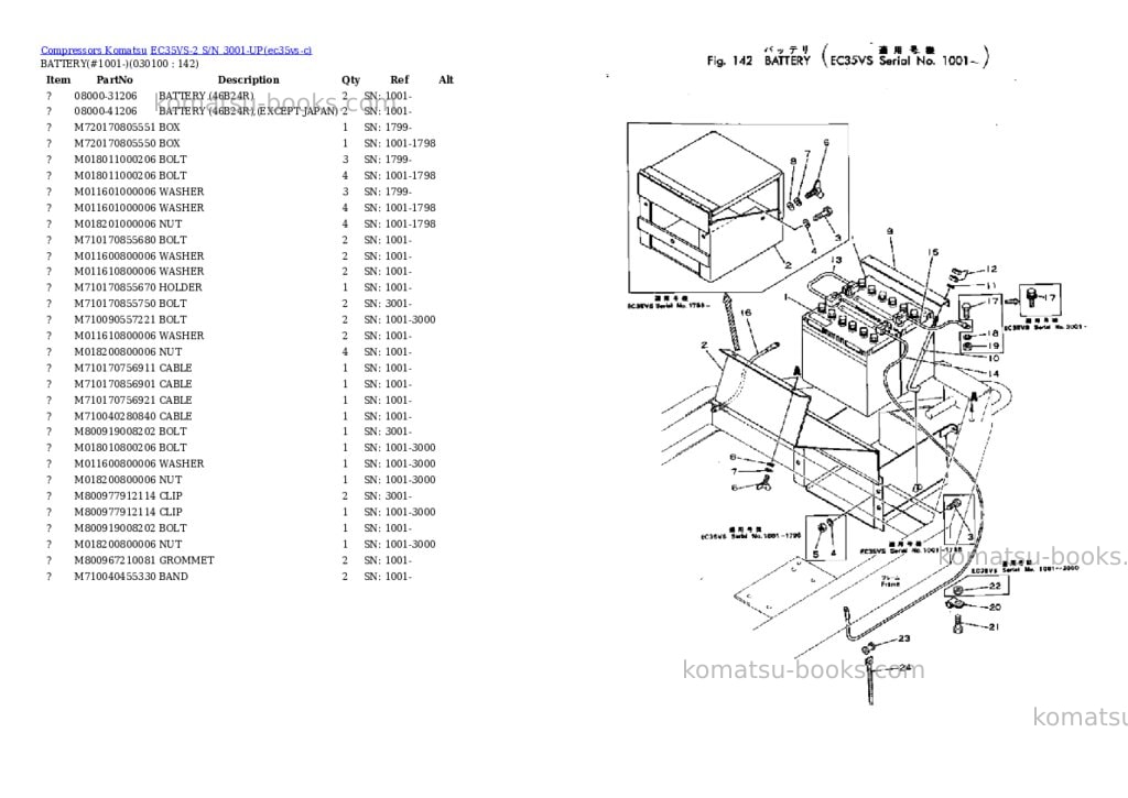Komatsu ec35vs-2 s/n 3001-up Parts catalog cover Page 8