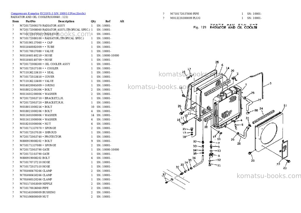 Komatsu ec35vs-3 s/n 10001-up Parts catalog cover Page 3 Komatsu ec35vs-3 s/n 10001-up Parts catalog cover Page 3