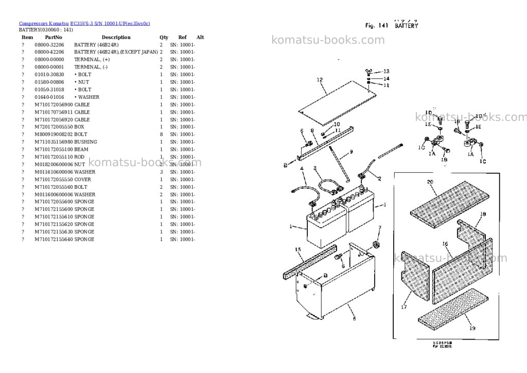 Komatsu ec35vs-3 s/n 10001-up Parts catalog cover Page 5 Komatsu ec35vs-3 s/n 10001-up Parts catalog cover Page 5