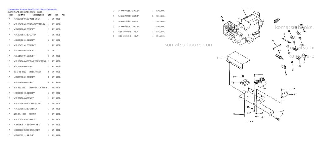 Komatsu ec35z-2 s/n 3001-up Parts catalog cover Page 6 Komatsu ec35z-2 s/n 3001-up Parts catalog cover Page 6