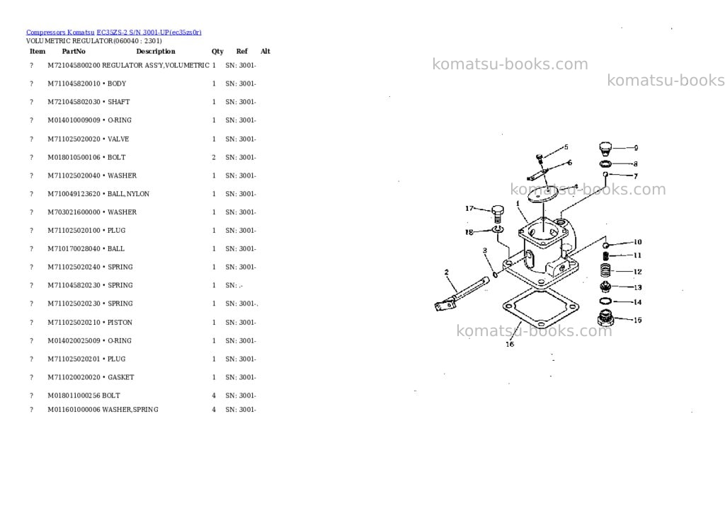 Komatsu ec35zs-2 s/n 3001-up Parts catalog cover Page 10 Komatsu ec35zs-2 s/n 3001-up Parts catalog cover Page 10