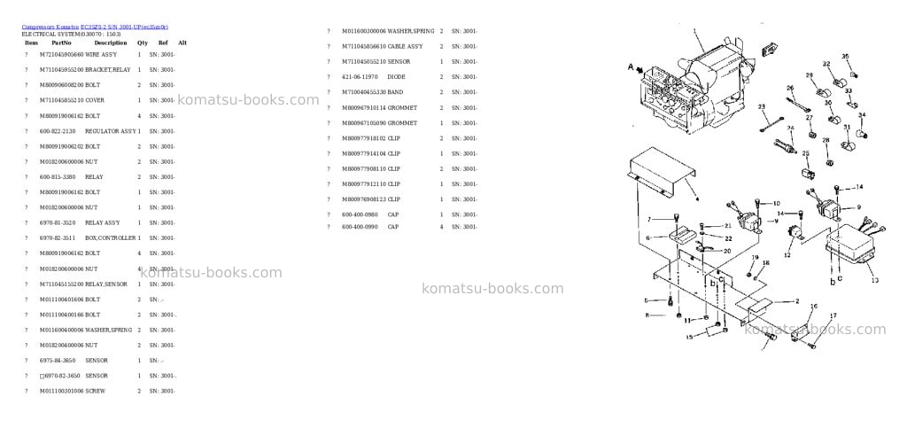 Komatsu ec35zs-2 s/n 3001-up Parts catalog cover Page 6 Komatsu ec35zs-2 s/n 3001-up Parts catalog cover Page 6