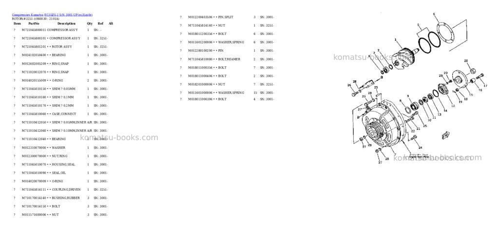 Komatsu ec35zs-2 s/n 3001-up Parts catalog cover Page 9 Komatsu ec35zs-2 s/n 3001-up Parts catalog cover Page 9