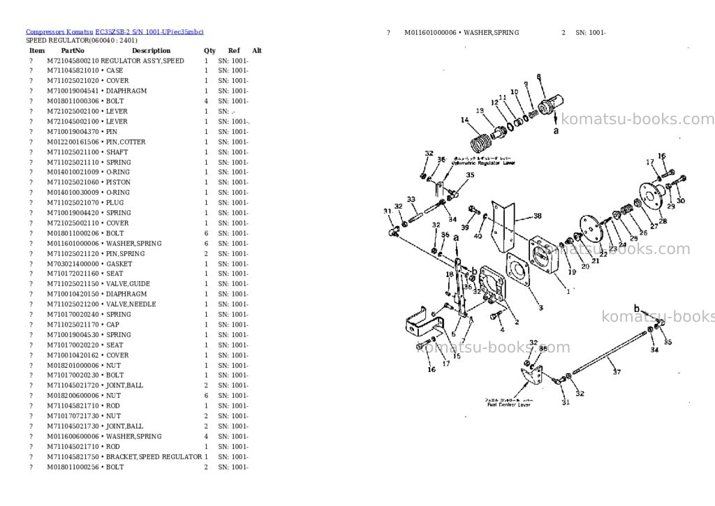 Komatsu EC35ZSB-2 S/N 1001-UP Parts catalog cover Page 9
