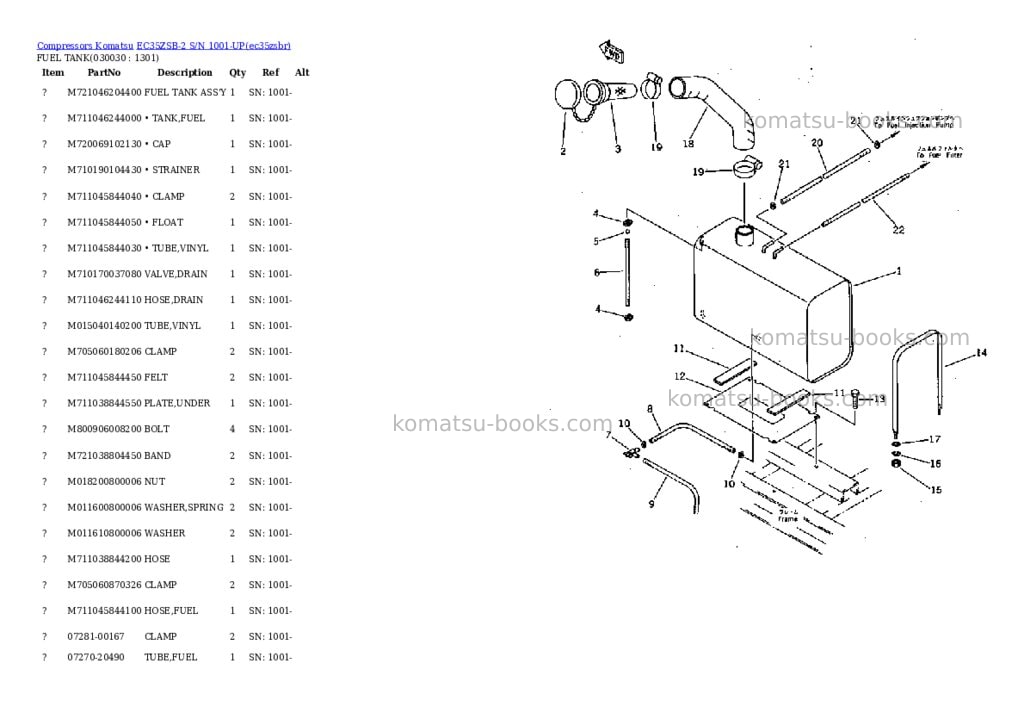 Komatsu ec35zsb-2 s/n 1001-up Parts catalog cover Page 2