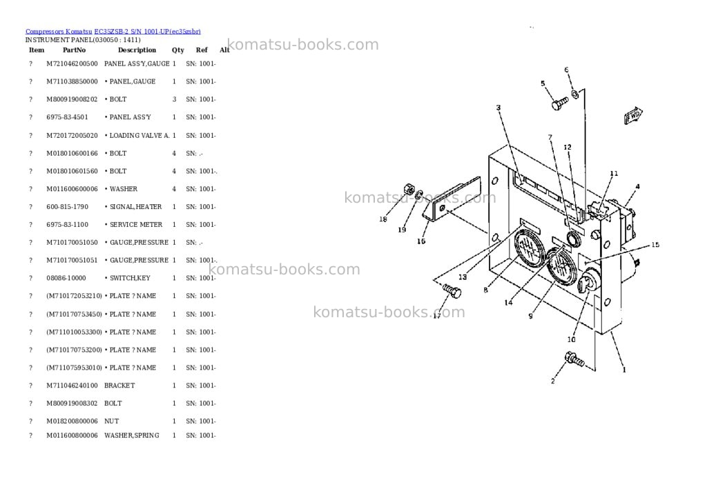 Komatsu ec35zsb-2 s/n 1001-up Parts catalog cover Page 4