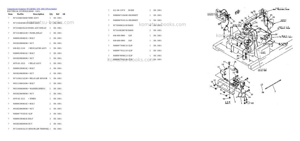 Komatsu ec35zsb-2 s/n 1001-up Parts catalog cover Page 5