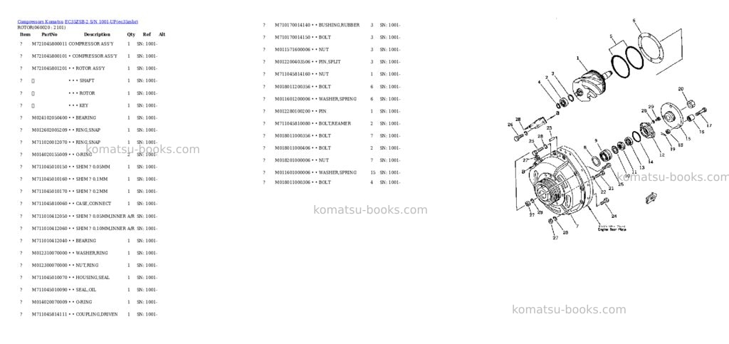 Komatsu ec35zsb-2 s/n 1001-up Parts catalog cover Page 7