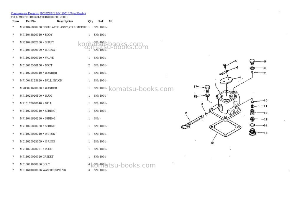 Komatsu ec35zsb-2 s/n 1001-up Parts catalog cover Page 8