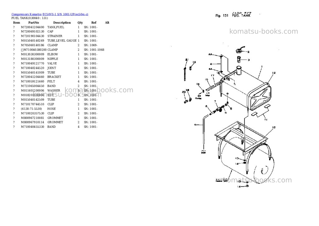 Komatsu EC50VS-1 S/N 1001-UP Parts catalog cover Page 3 Komatsu EC50VS-1 S/N 1001-UP Parts catalog cover Page 3