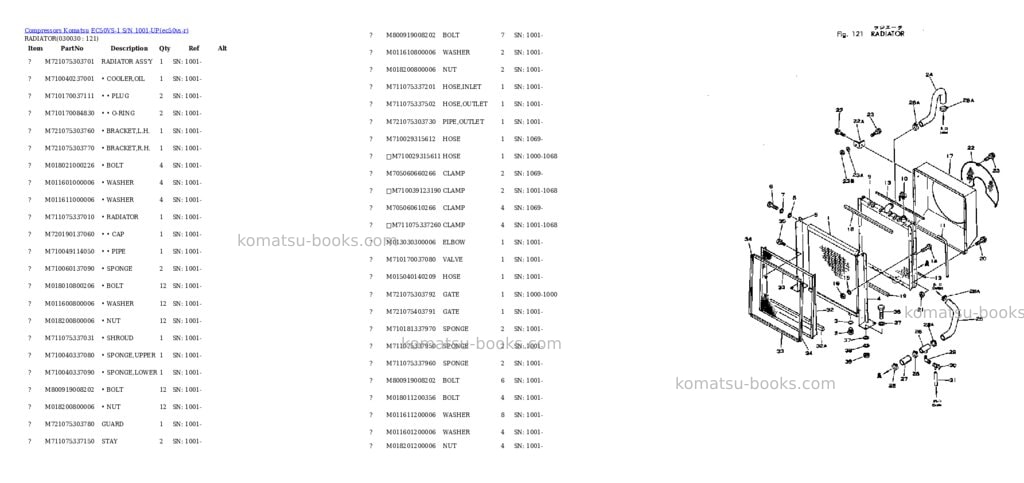 Komatsu ec50vs-1 s/n 1001-up Parts catalog cover Page 2 Komatsu ec50vs-1 s/n 1001-up Parts catalog cover Page 2