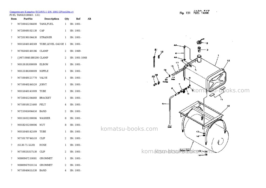 Komatsu ec50vs-1 s/n 1001-up Parts catalog cover Page 3 Komatsu ec50vs-1 s/n 1001-up Parts catalog cover Page 3