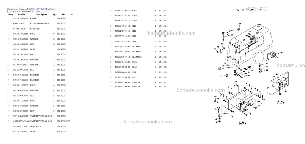 Komatsu ec50vs-1 s/n 1001-up Parts catalog cover Page 6 Komatsu ec50vs-1 s/n 1001-up Parts catalog cover Page 6
